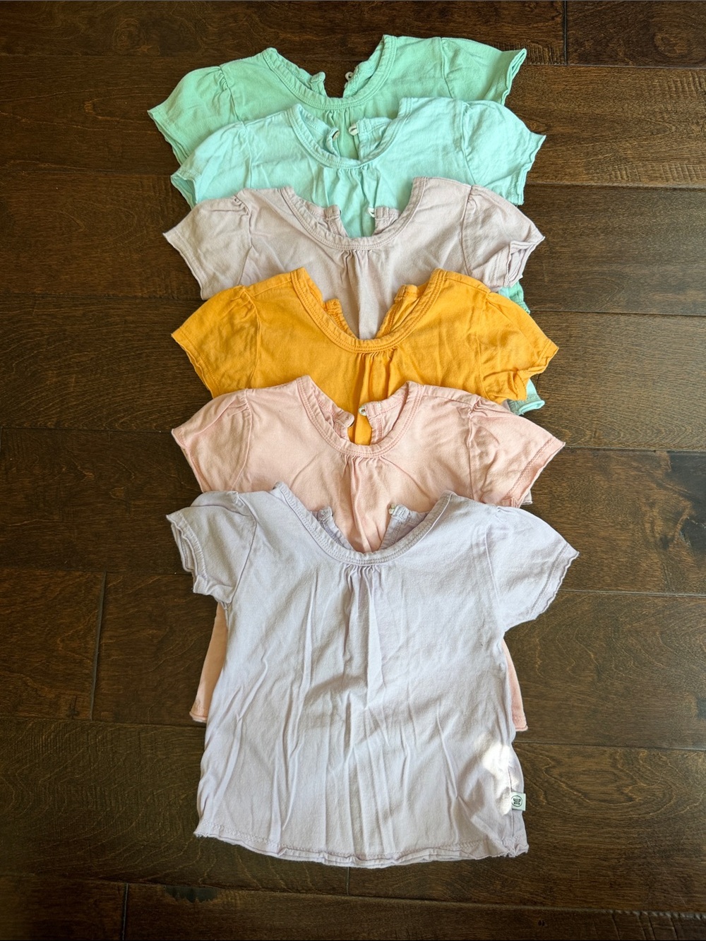 Short Sleeve Honest Baby 2T Pastel Shirt Bundle
